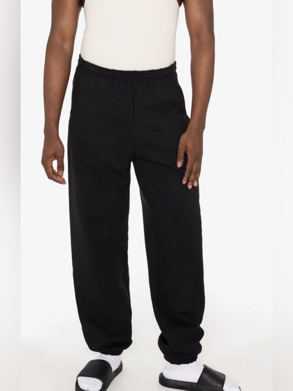 LA apparel 100% cotton Men's Black Sweatpants